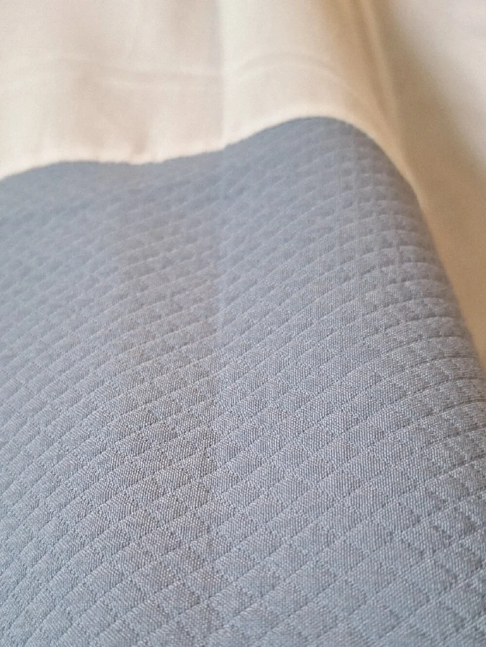 Blue Bed Skirt with White Top Panel - Home Bedding
